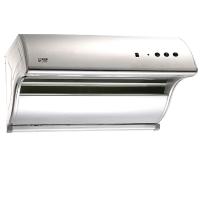 Wall-mount, slant-type Range Hood (W/Electric Degreasing-and-trapping Device)