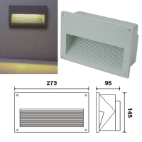 Wall-recessed light