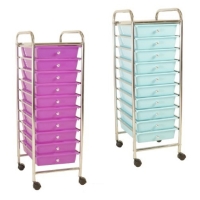 10-layer pegboard storage cart with PP drawers 