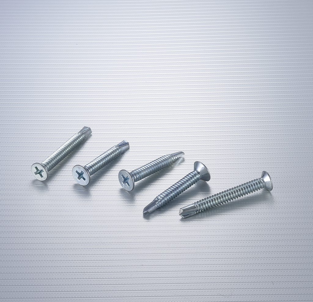 Flating head drilling screw