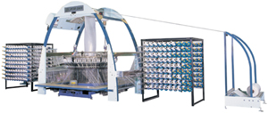 Miniature-type six-shuttle circular loom developed by For Dah.