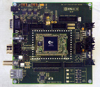 DS2 introduced PLC industry`s first 200Mbps chipset module (center).