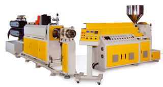 The rigid spiral pipe extrusion line developed by Sun Yu has maximum external diameter capacity of 160mm to 260mm.