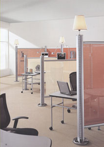 Human System`s honeycomb-like partitions can be ordered in different materials and colors.