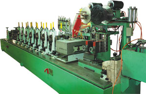 Stainless steel high-frequency tube making machine developed by Te Keng.