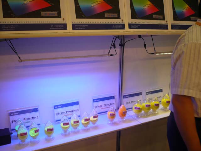 Intematix Technology supplies emitters with excellent color rendering. Pictured are phosphor powders supplied by its US parent company. 

