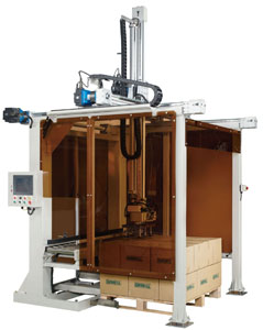 The ECP-925 automatic case palletizer developed by Ever Roll.