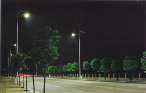Mainland China’s lucrative market for LED lighting projects lures UMC to invest in LED facilities in the mainland. Pictured is an LED streetlight project in the mainland.