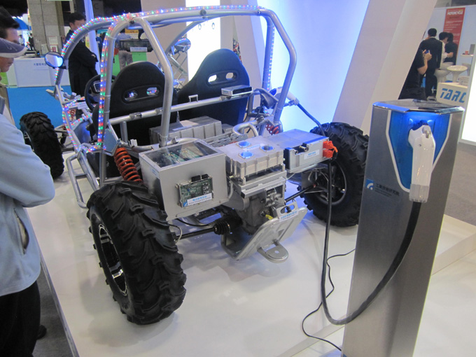 The EV platform on display in the TARC Pavilion.