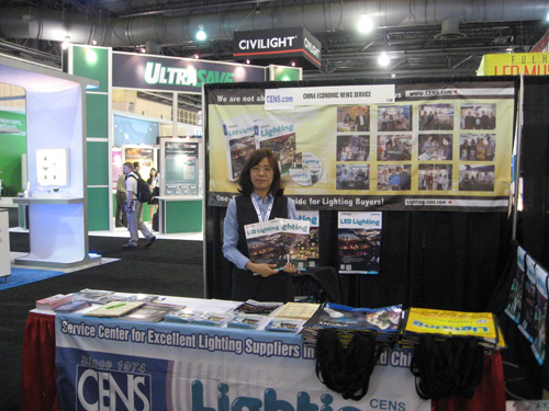 CENS representative at Lightfair International.