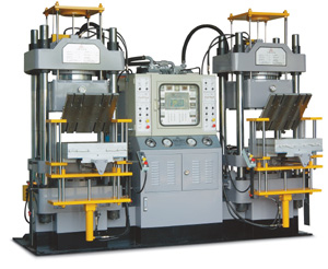 The JD-HV series double-station molding machine is ideal for making packaging O-rings, keyboards, rubber medical products.