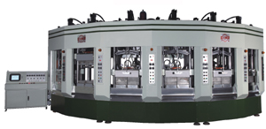 Air blowing shoes injection molding machine.