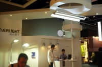 Taiwan's LED lighting industry is fighting a tough battle against S. Korea and China. Pictured is Everlight's booth at a Hong Kong lighting trade fair. 