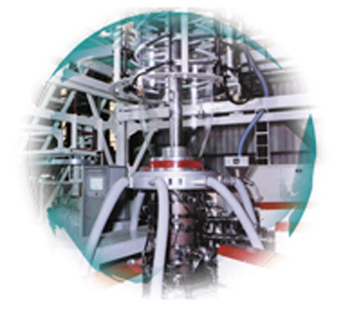 Han King’s multi-layer blown film extrusion lines.