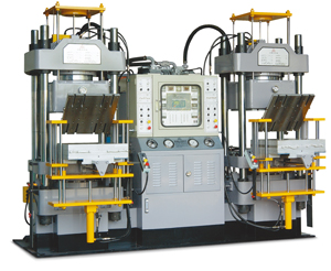 The JD-HV series double-station molding machine is ideal for making packaging O-rings, keyboards, rubber medical products.
