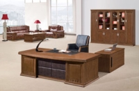 This executive office room set, composed of table, armchair, side table, bookshelf cabinet, and reception sofa, was developed by Zhongshan DIOUS.
