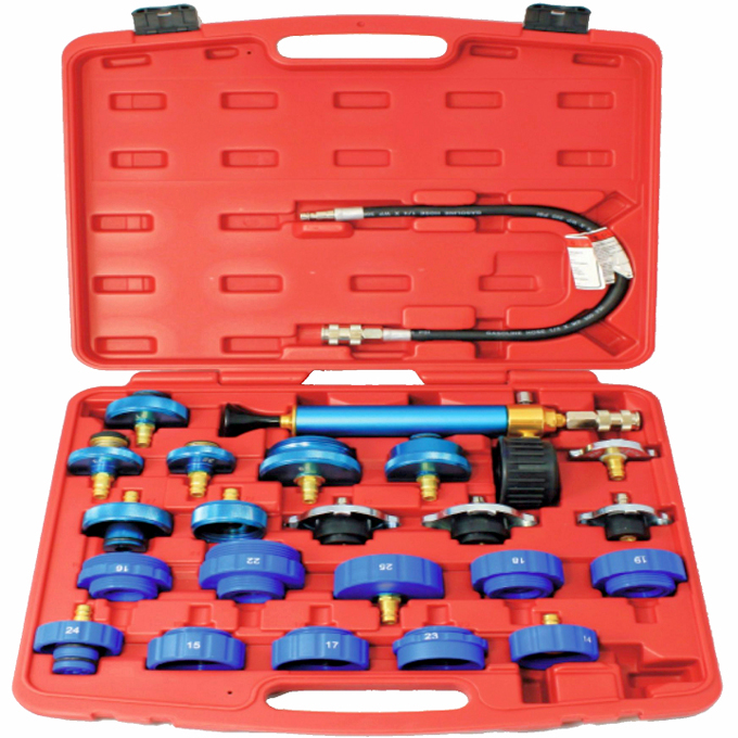 Unique’s UN07116 cooling system tester set can be widely applied to general vehicles, high-end vehicles, and trucks.