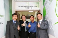 (From left to right) ITRI OCP Certification Testing Center co-opened by ITRI President J.M. Shyu, General Director T.C. Chiueh of ITRI Cloud Computing Center for Mobile, Vice President Charlie Manese of Facebook Channel Development of the OCP Foundation, and Deputy Director General W.H. Fu of the Department of Industrial Technology of the  Ministry of Economic Affairs (MOEA)