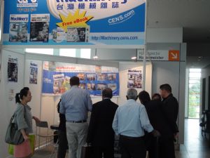 The CENS booth at Interpack 2011 was crowded by buyers interested in Taiwan's high-profile machinery.