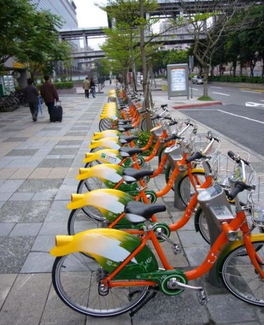 Taipei's YouBike system is the world's most popular public bicycle service.
 
