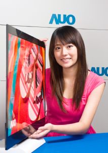 A 32-inch TV panel produced by AUO. (photo from the company)