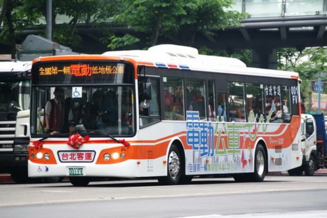 Many major cities in Taiwan have adopted pure-electric and hybrid buses.