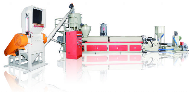Plastic recycling machines for bag production are also among Kang Chyau's product lineup.