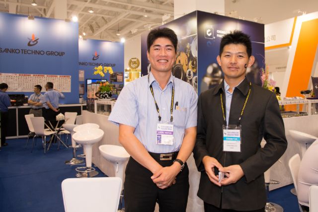 Chong Cheng’s vice president of production, Jason Yu (left), and sales manager, Kenny Hsu