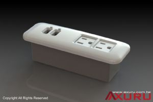 Axuru's USB-integrated, NEMA 5-15 desktop power strip is perfect for charging iPad, iPhone safely and reliably.