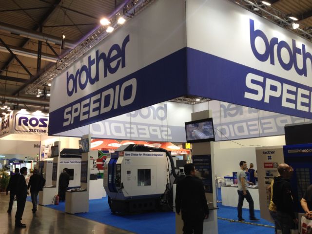 Japan’s Brother showcases a full line of its Speedio series compact machine tools.
