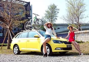 Skoda Taiwan's recently introduced new Skoda Fabia Combi wagon, a very popular model globally, to try to further elevate sales volume on the island. (photo from UDN)