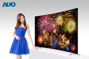 AUO's bezel-less ALCD TV display expands field of view to its maximum. (photo from AUO)