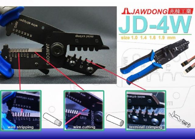 Jawdong’s JD-4W terminal crimper/wire stripper is a useful, multifunctional tool.