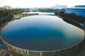 为了降低原水使用量，中钢配合政府政策积极参与凤山溪污水处理厂放流水回收再利用计画。 中钢／提供
