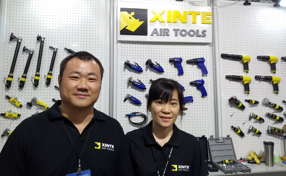 Xinte Industrial Corporation Ltd. rakes in praise at 2018 Taiwan Hardware Show, as a company capable of fast R&D and production. (photographed by Kuo Fang-lin)