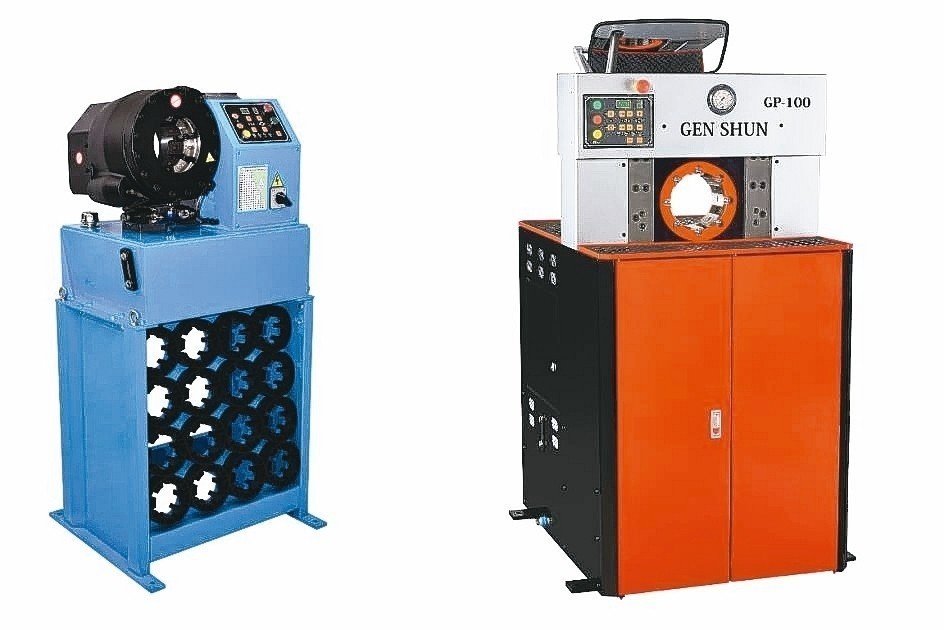 亙順油壓機械有限公司新推出GP-32（左）以及GP-100兩款新機型。 亙順／提供
