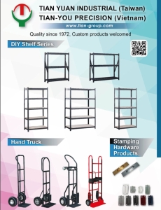 Tian Yuan Precision offers professional DIY shelf series, hand trucks, stamping hardware products. (photo provided by Tian Yuan Precision)

