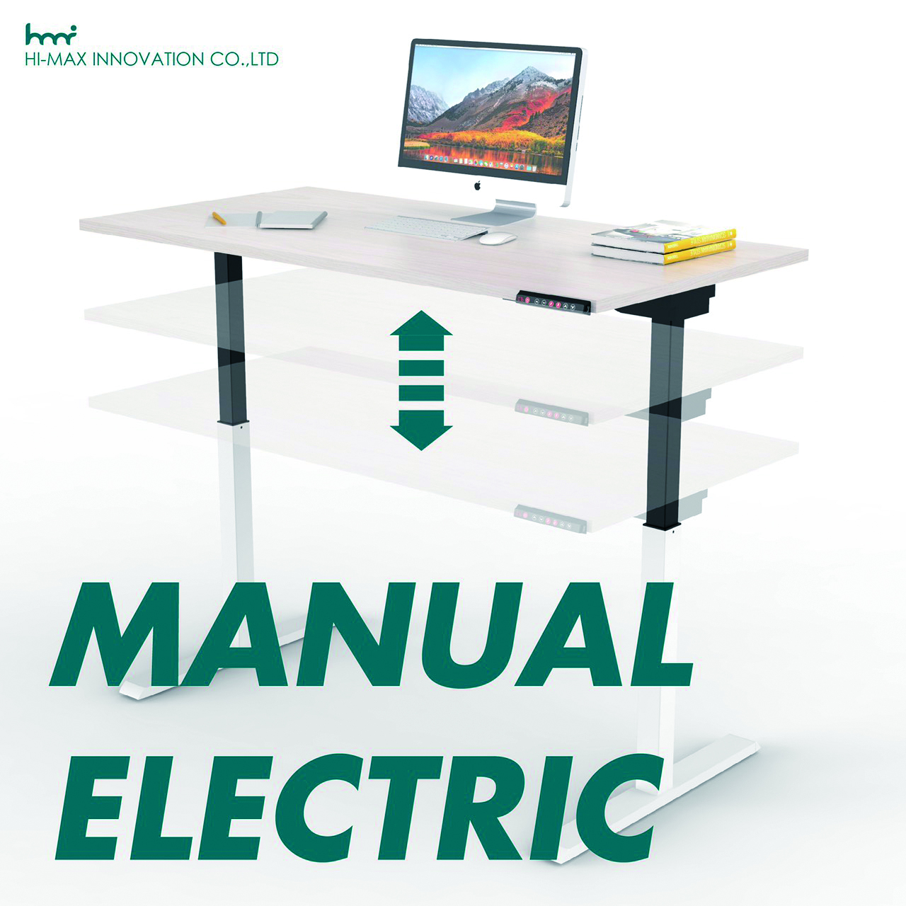Hi-Maxs height-adjustable desks, coming in manual and electric types, are adaptable in any environment. (photo provided by Hi-Max)