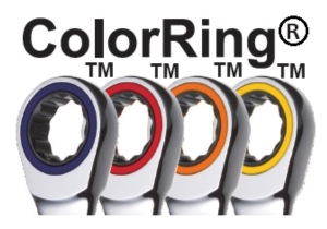 Chang Loon's trademark ColorRing come in red, blue, yellow and orange to brighten up standard wrenches. (photo courtesy of Chang Loon)