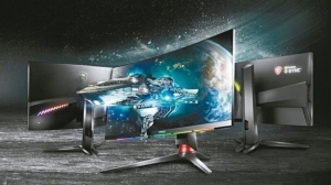 微星跨入曲面电竞萤幕短短二年，即在市场中占有一席之地。 图／微星提供
