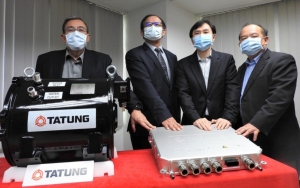 Tatung Corp. unveils Taiwan's first home-grown EV powertrain system. Photo courtesy of Tatung.