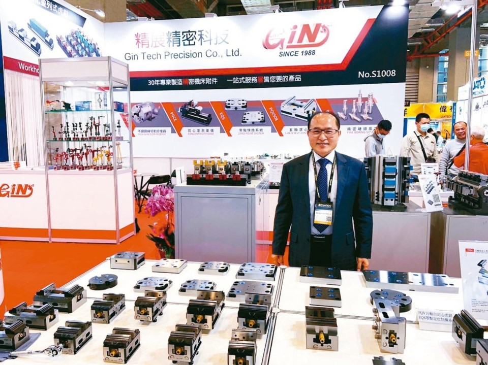 Machinery precision tools manufacturer Gin Tech exhibits its latest products at TIMTOS 2023. (Photo courtesy of Ashley Liu)