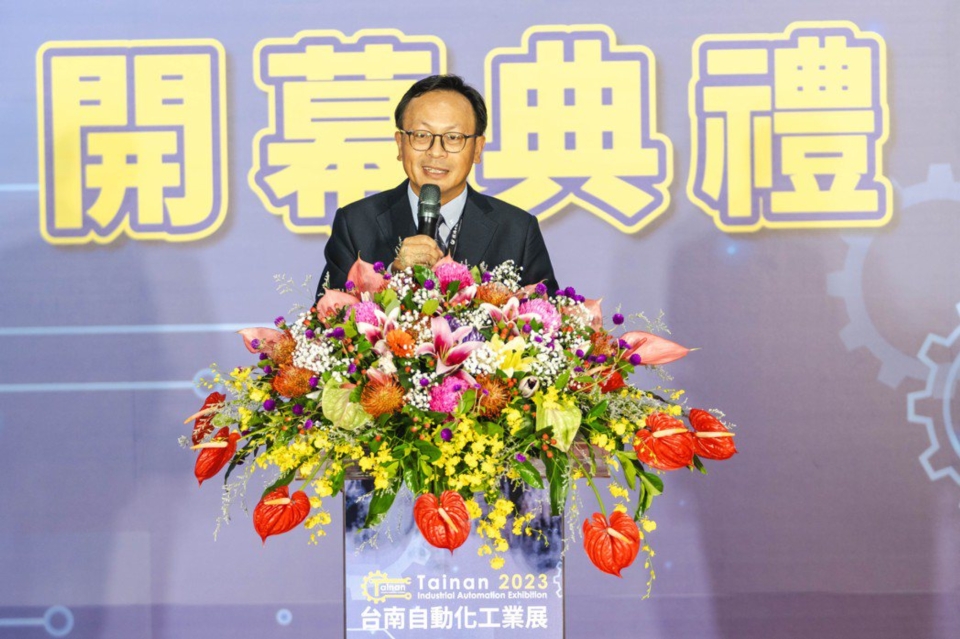 台灣自動化工業展今天起在大台南會展中心連4天展出，主辦單位經濟日報副社長周祖誠出席開幕典禮。圖／主辦單位提供