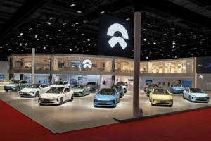 蔚来汽车在2023年上海车展展台。（蔚来汽车官网）
