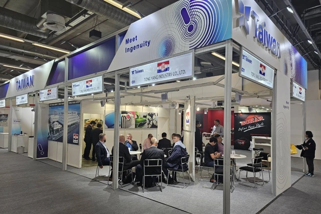 德國法蘭克福汽車零配件展（Automechanika Frankfurt 2024）10日登場，展出的指標台廠多有斬獲。記者邱馨儀/攝影