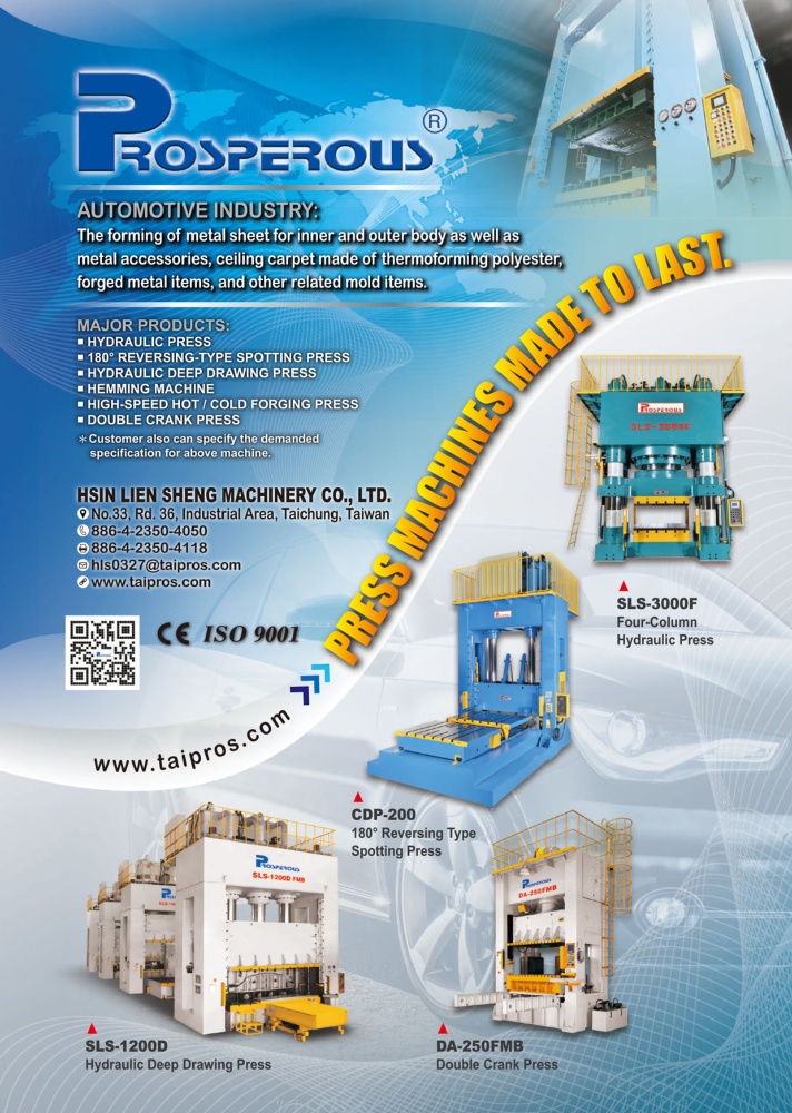 TTG-Taiwan Transportation Equipment Guide HSIN LIEN SHENG MACHINERY CO., LTD.