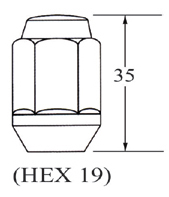 Bulge Wheel Nut (1pc)