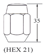 Long Wheel Nut (1pc)