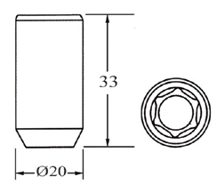 Inner Hex Wheel Nut