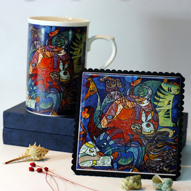 Bone China Mug and Pad Sets